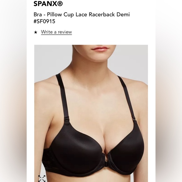 SPANX 34D Pillow Demi Cup Lace Racerback - Picture 4 of 15